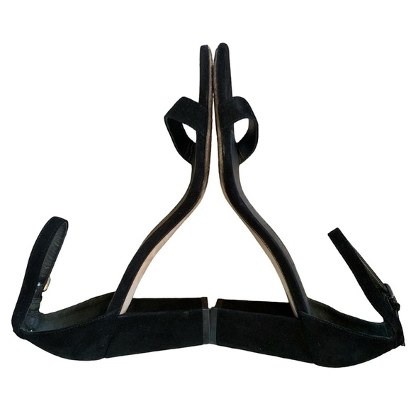 STUART WEITZMAN ‘NearlyNude’ Ankle Strap Black Suede Heels Women’s 9.5 M Party - Picture 5 of 8